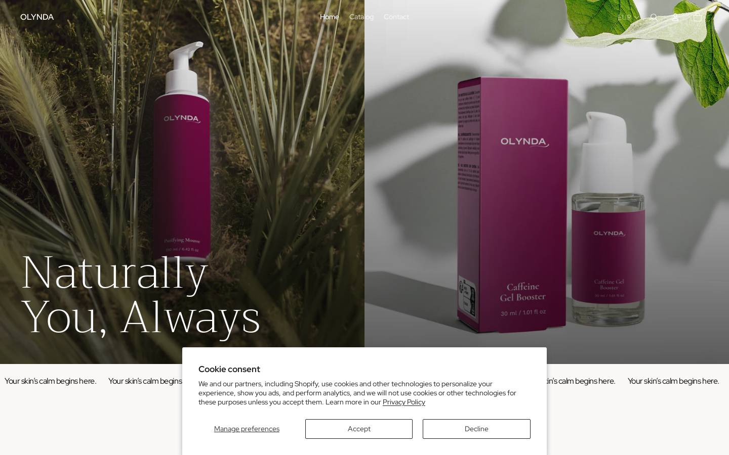 olynda.eu homepage screenshot
