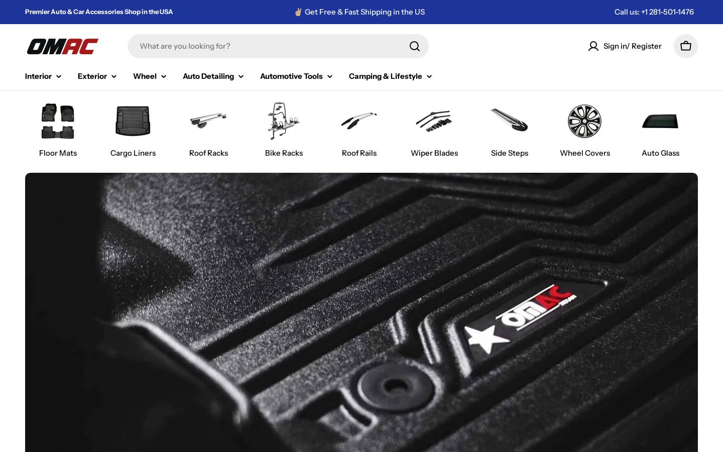 OMAC USA homepage screenshot