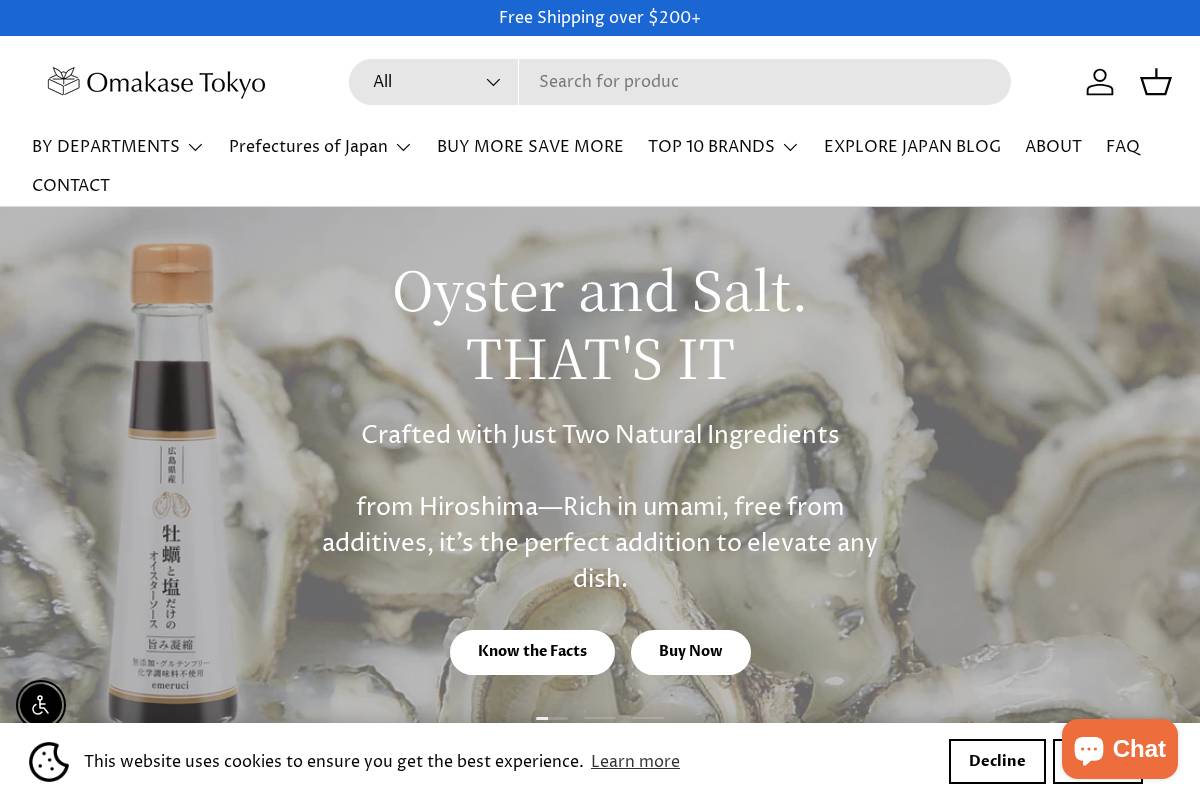 omakase-tokyo.com homepage screenshot