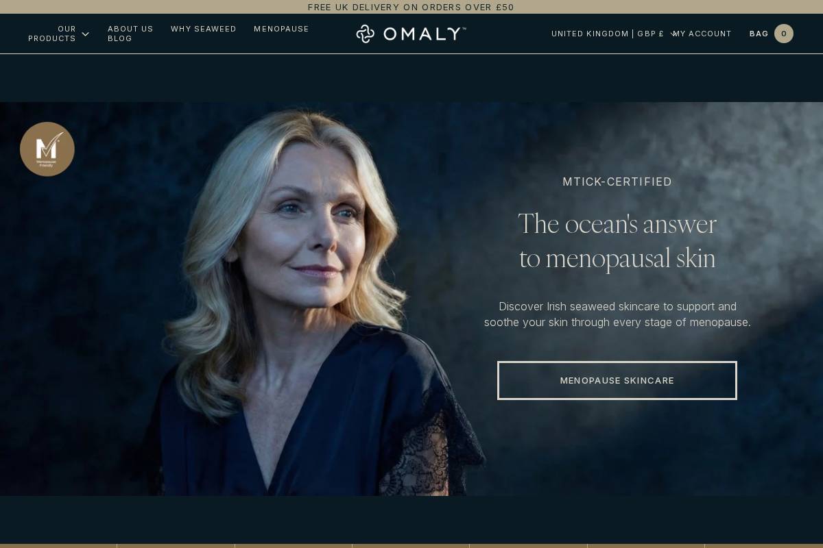 Omaly homepage screenshot