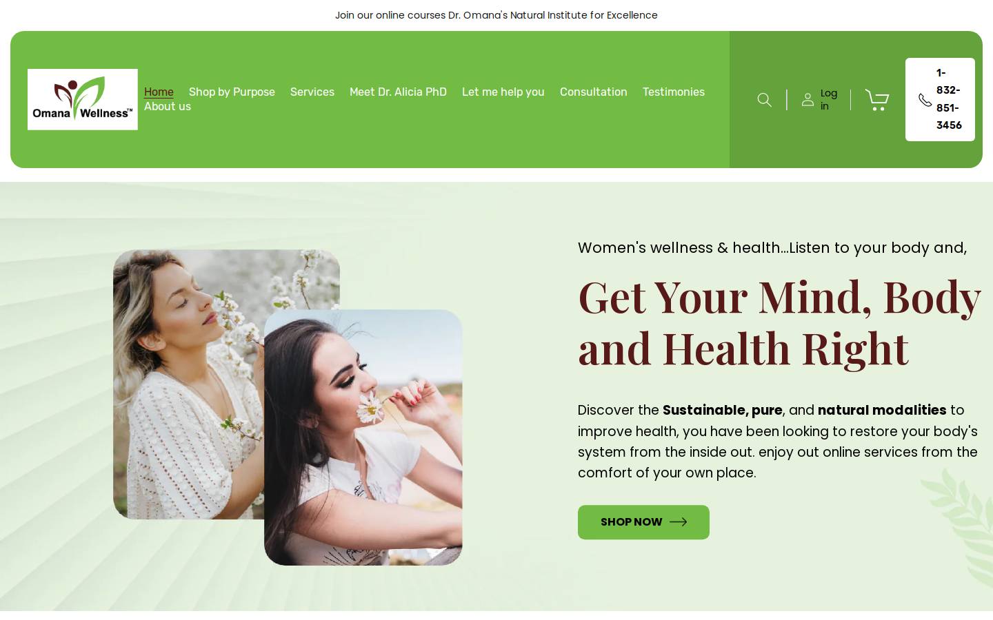 omanawellness.com homepage screenshot