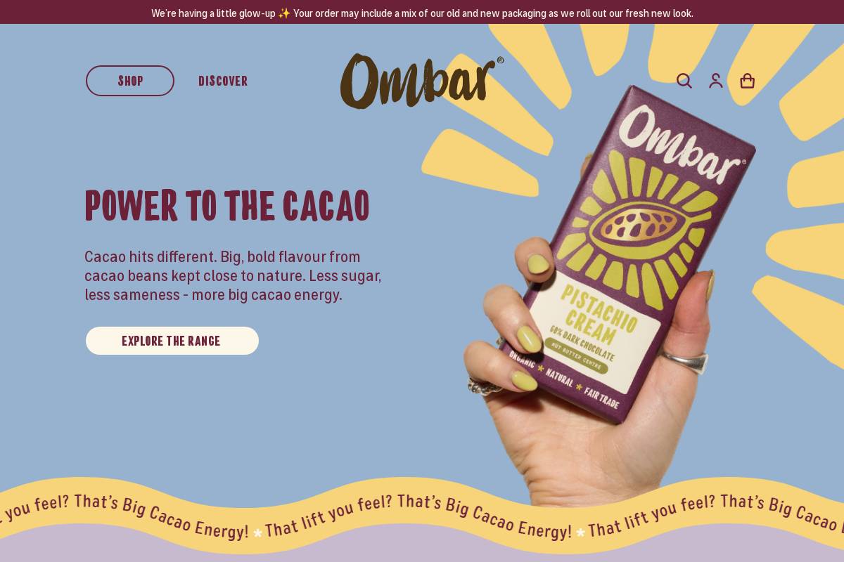 Ombar homepage screenshot