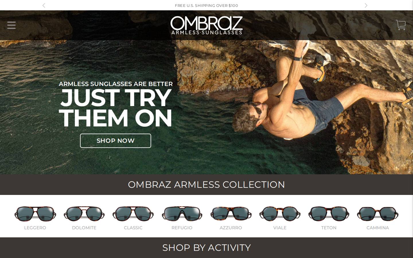 ombraz.com homepage screenshot