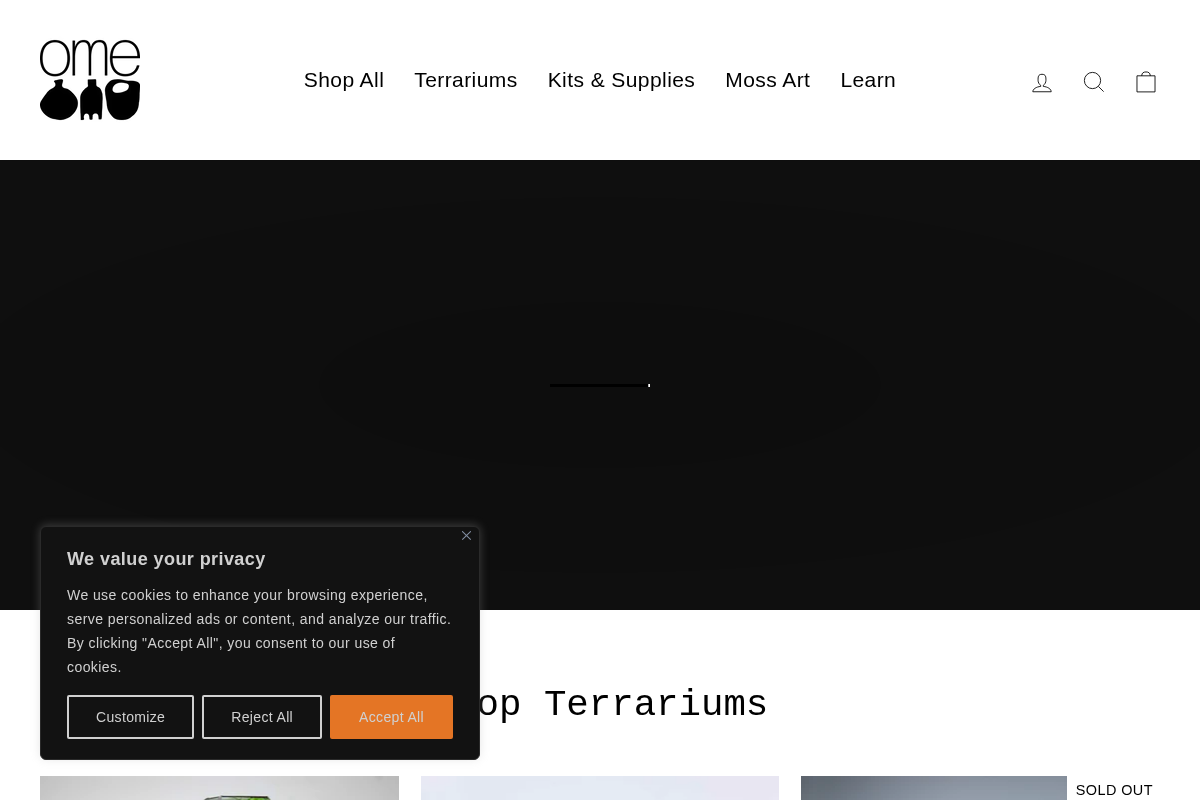 OME homepage screenshot