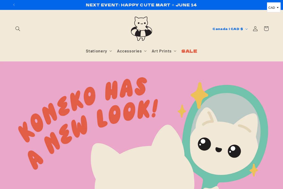 omgkoneko.com homepage screenshot