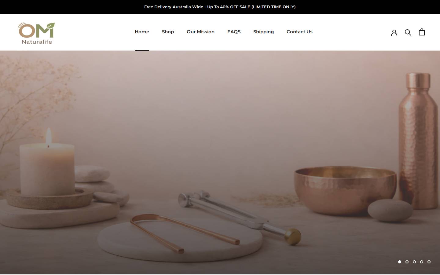 omnaturalife.com homepage screenshot