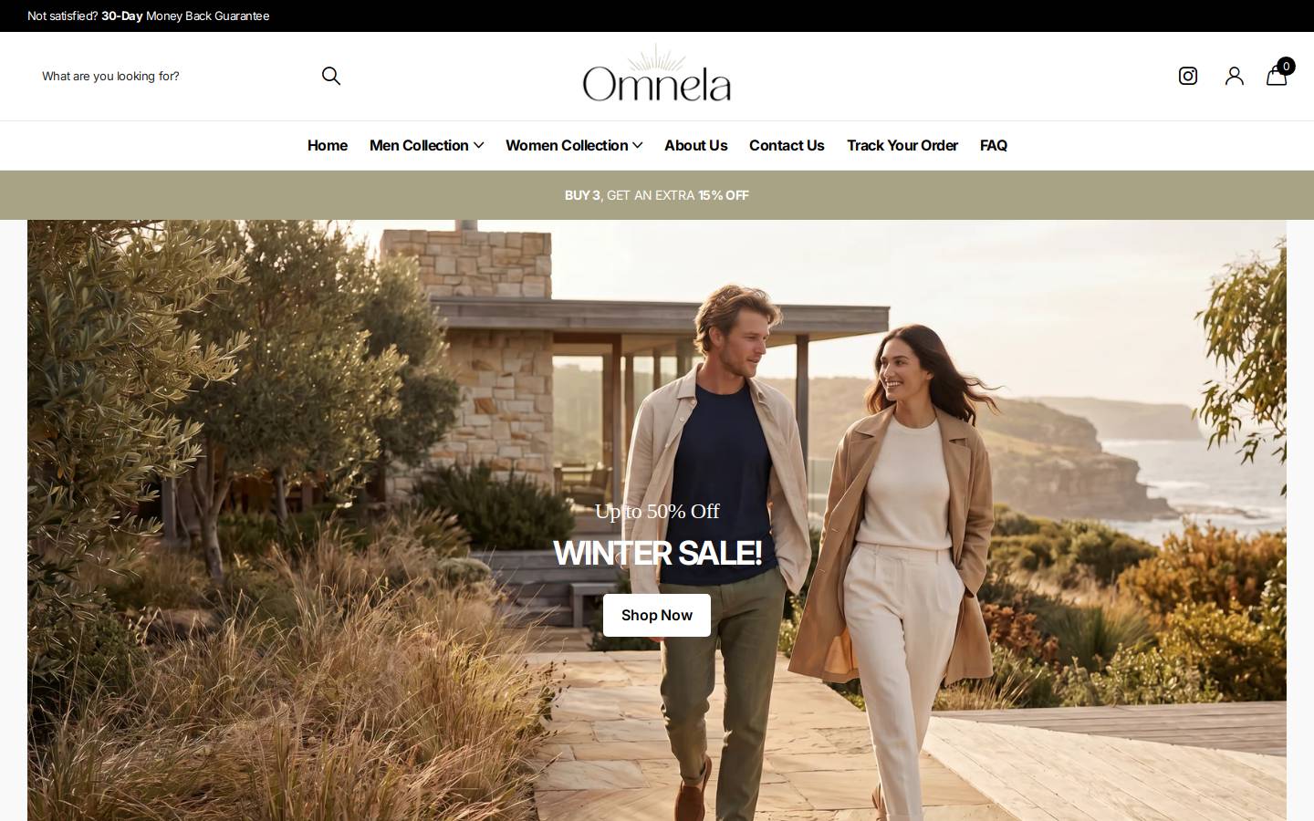 Omnela homepage screenshot