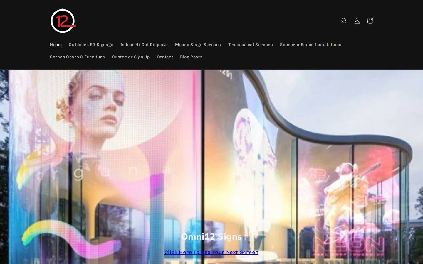 omni12signs.com homepage screenshot