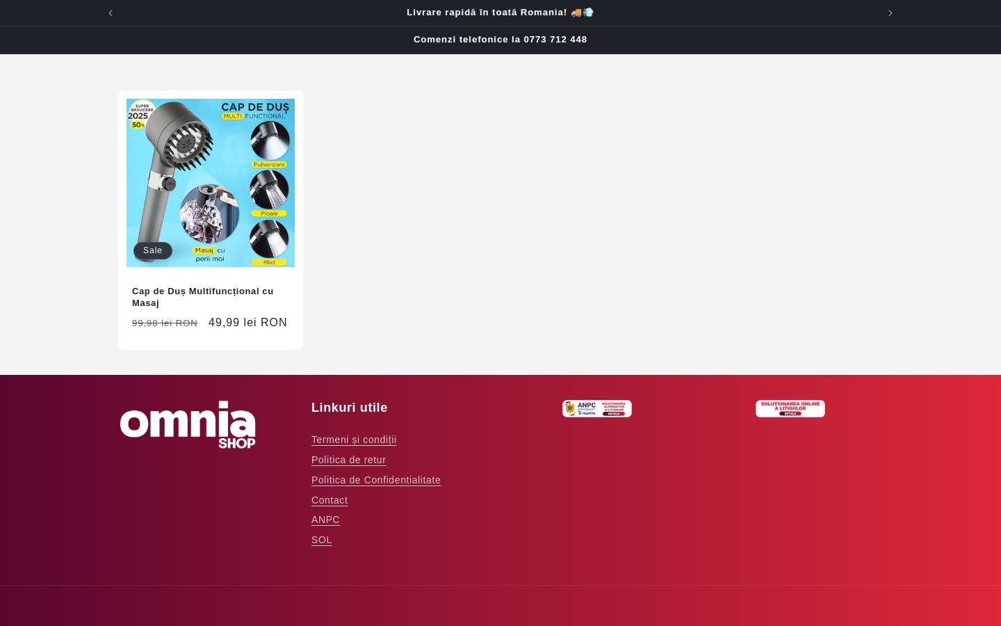 omniashop.ro homepage screenshot