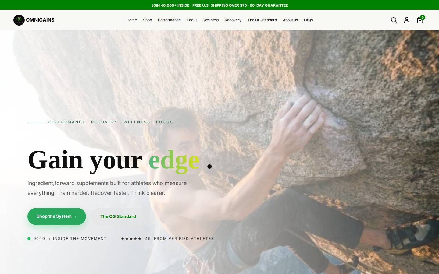 omnigains.com homepage screenshot