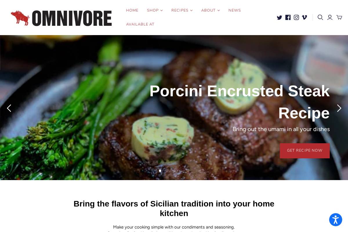omnivore.us homepage screenshot