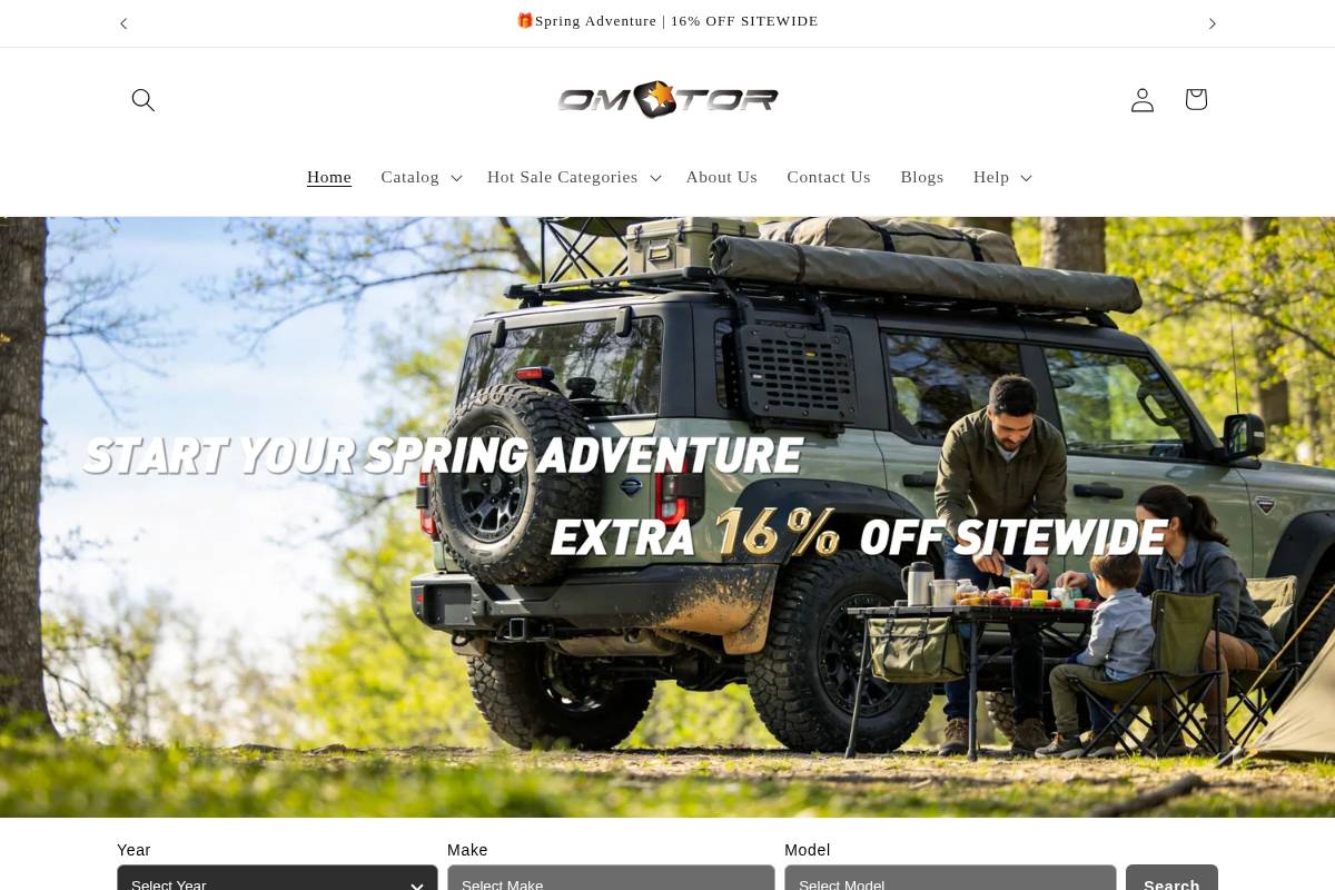 omotorauto.com homepage screenshot