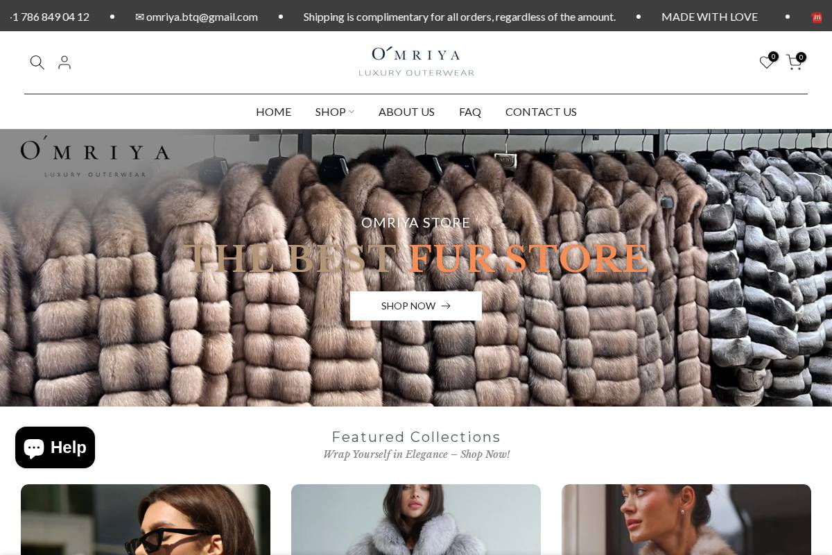 omriya.store homepage screenshot