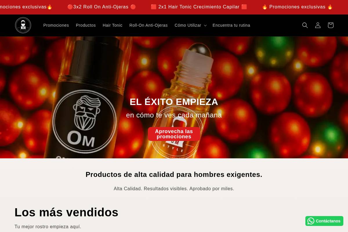 omstylemexico.com homepage screenshot