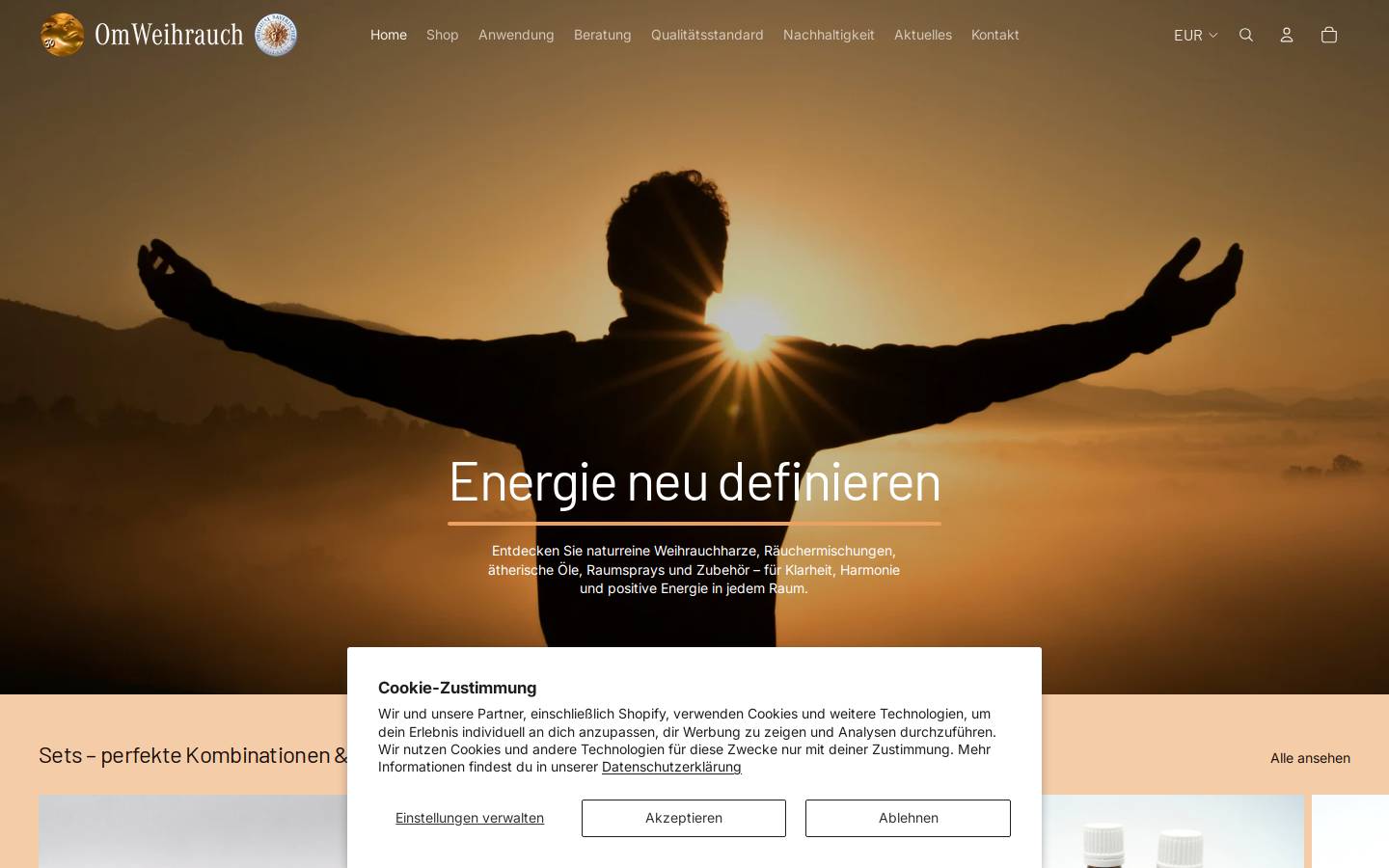 omweihrauch.de homepage screenshot