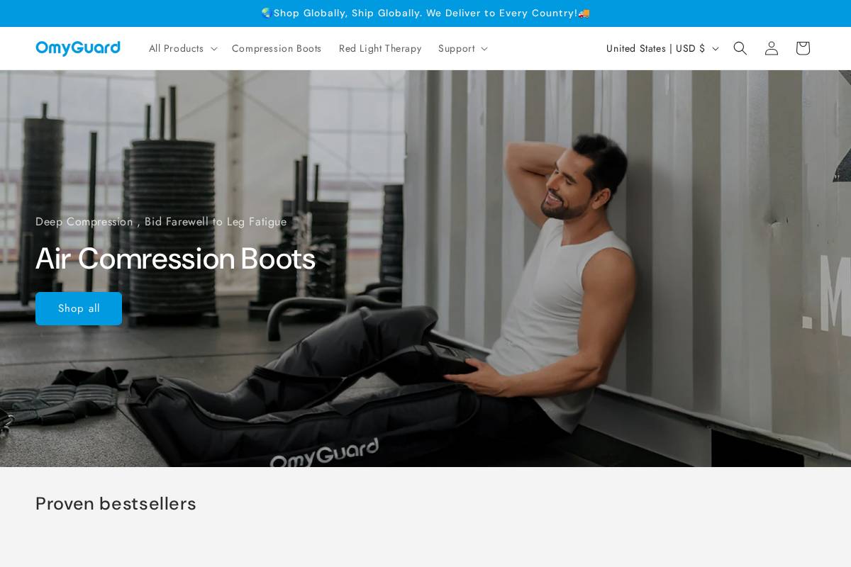 Omyguard homepage screenshot