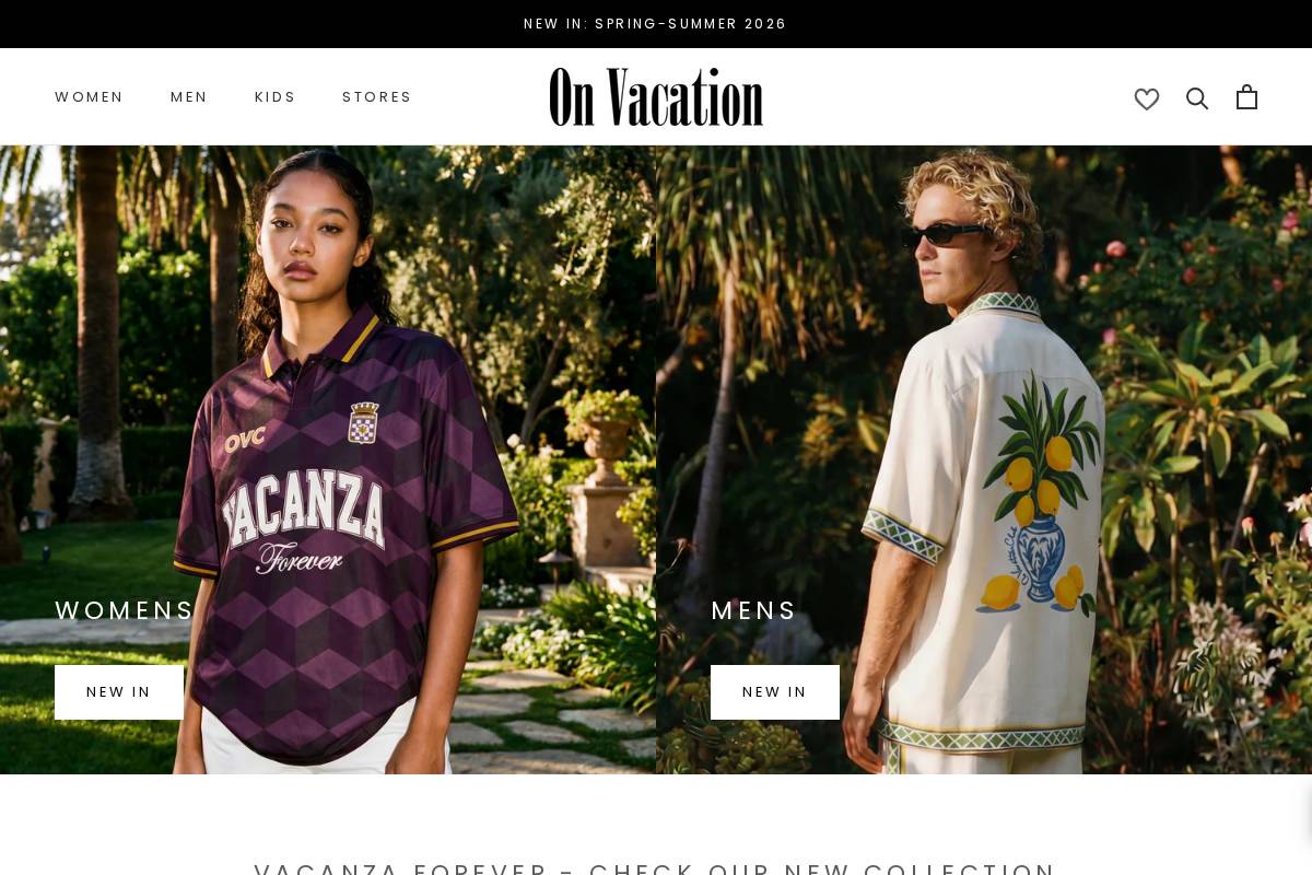 ON Vacation homepage screenshot
