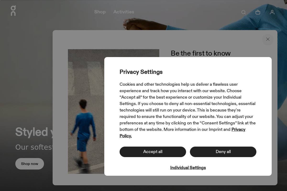 ON homepage screenshot
