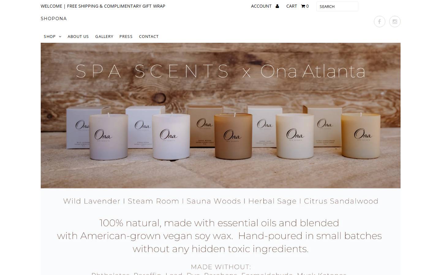 onaatlanta.com homepage screenshot