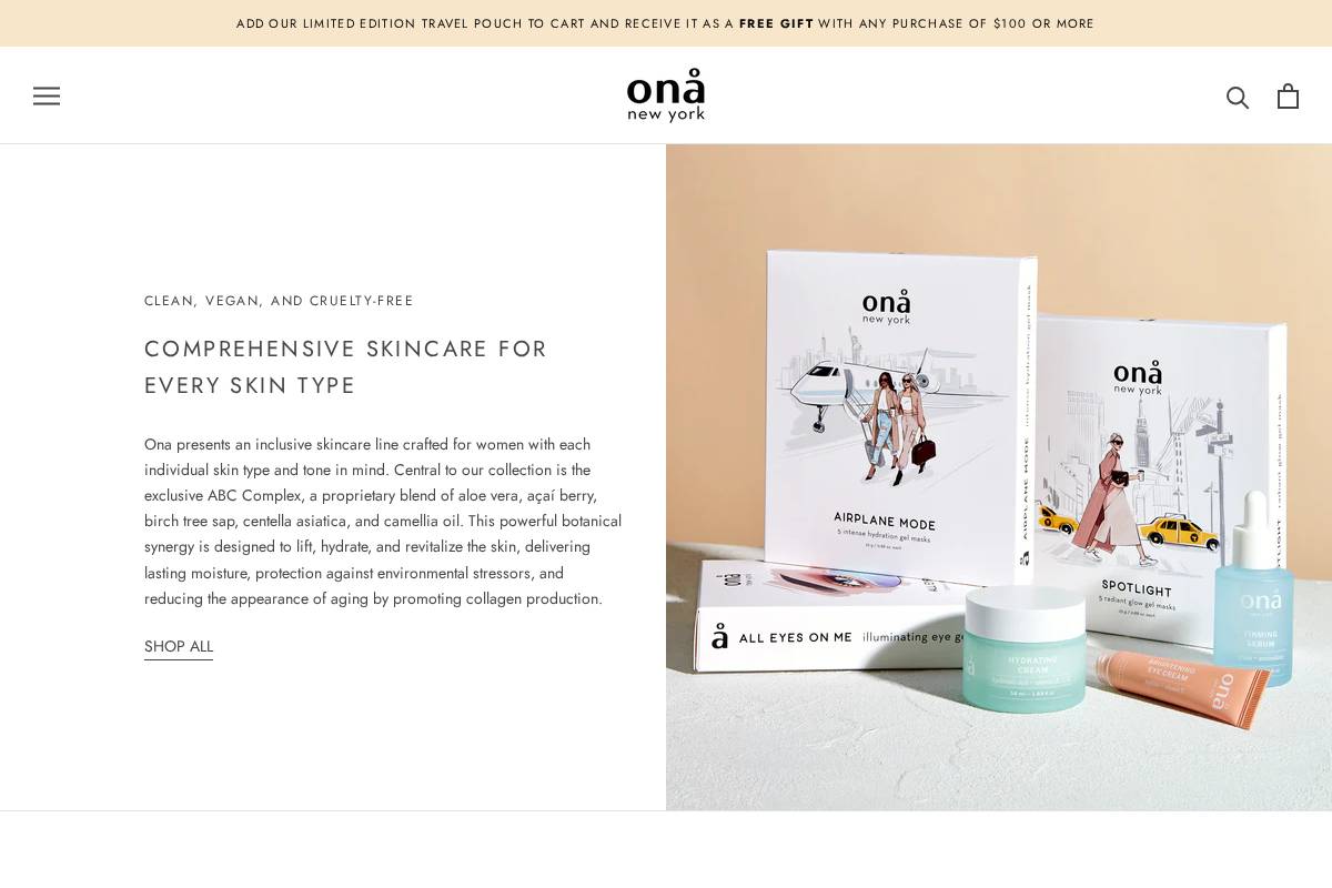 onanewyork.com homepage screenshot