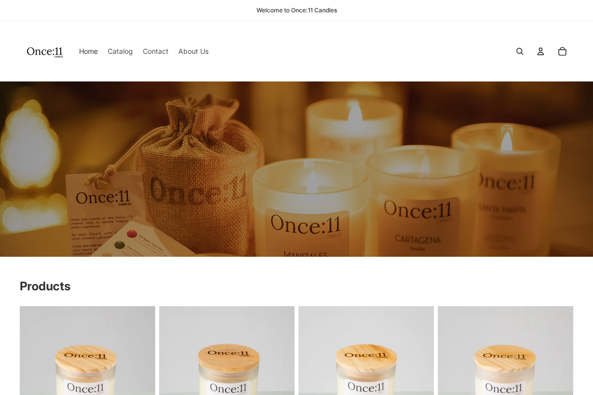 Once:11 Candles homepage screenshot