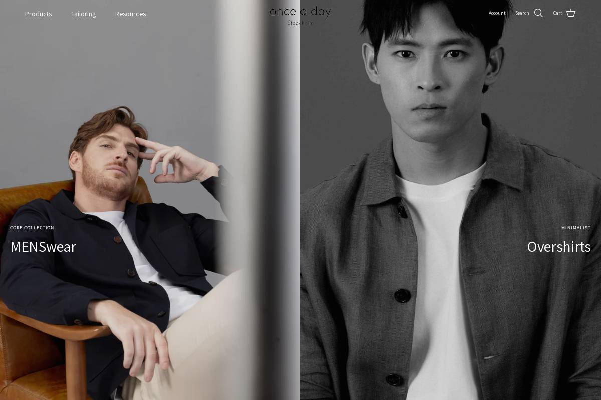 onceaday.se homepage screenshot