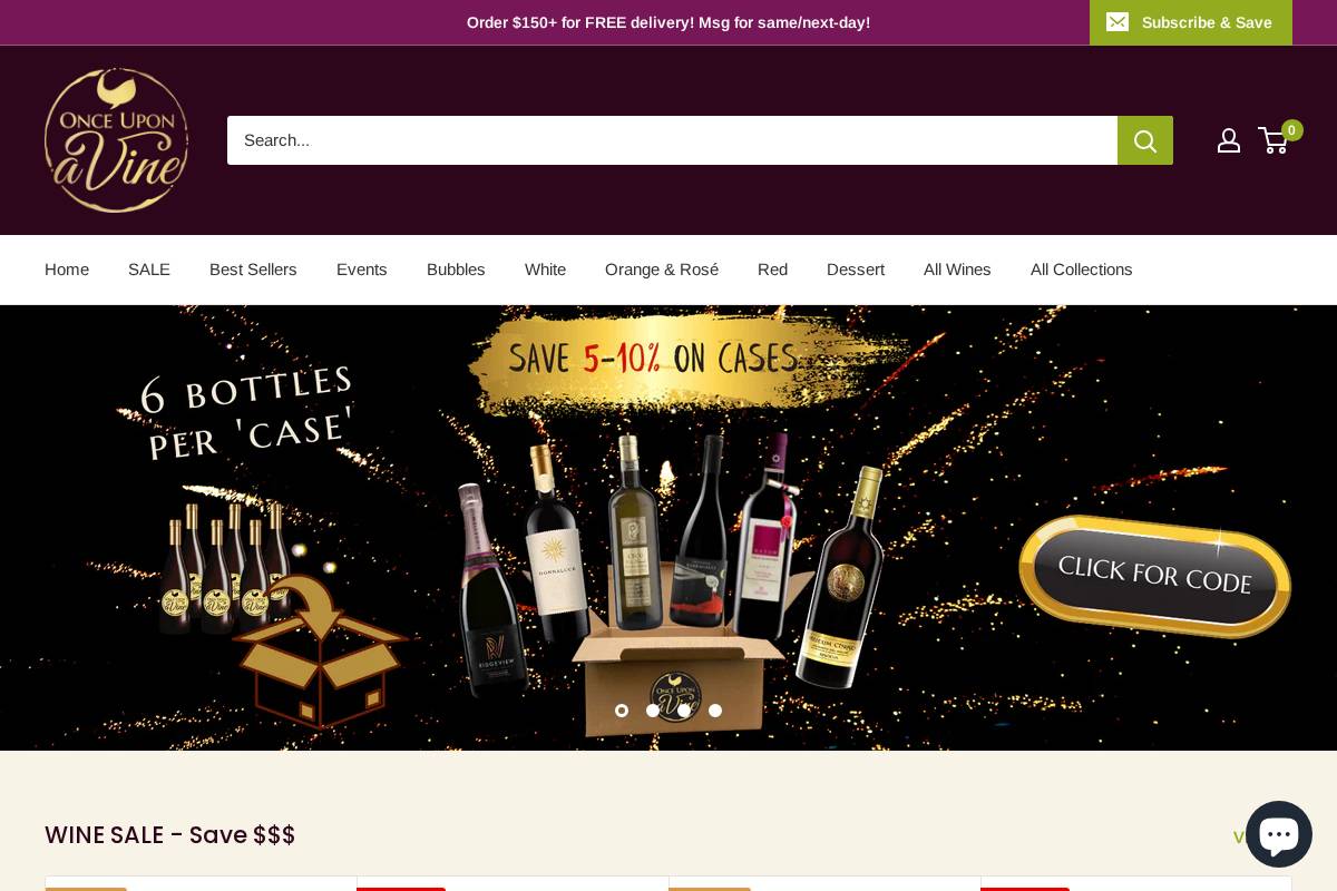 onceuponavine.sg homepage screenshot