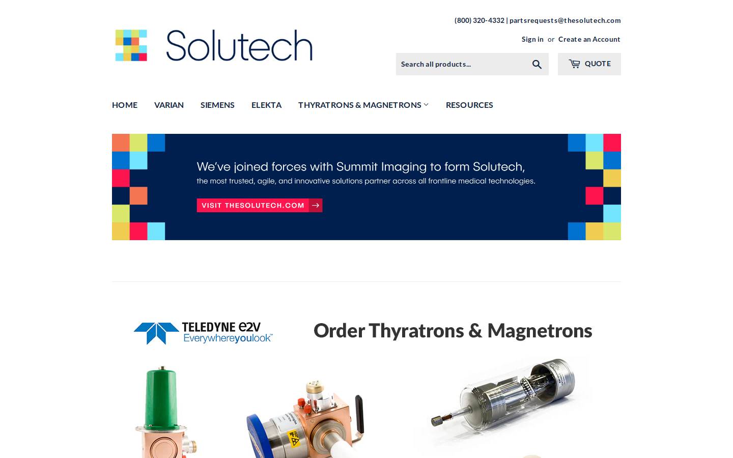 oncologyparts.com homepage screenshot