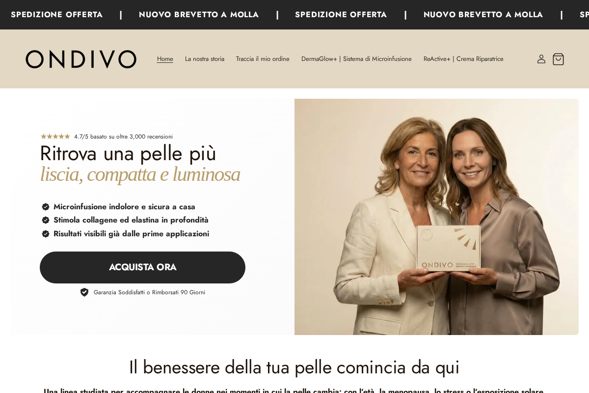 Ondivo homepage screenshot