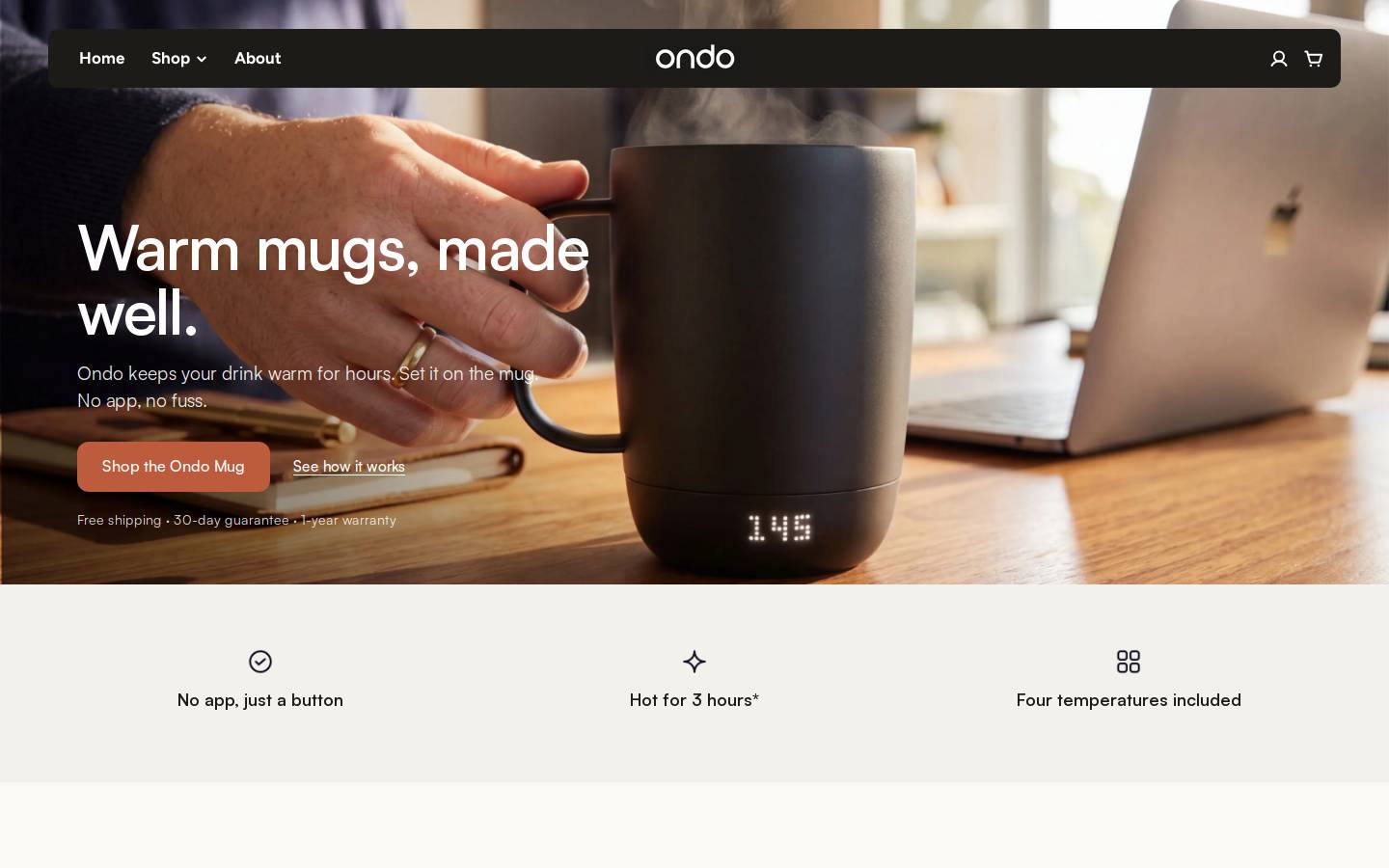 ondomug.com homepage screenshot
