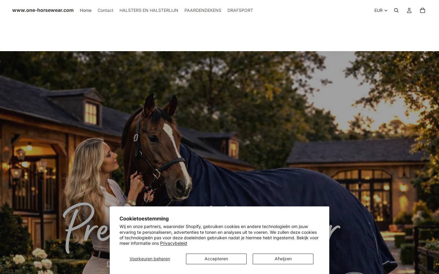 One Horsewear homepage screenshot