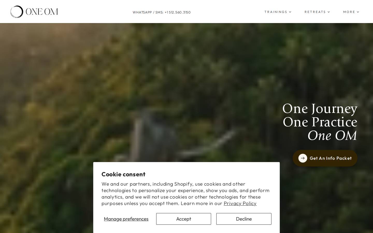 one-om.com homepage screenshot