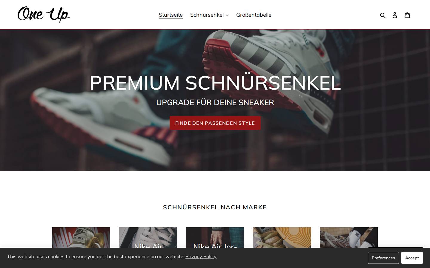 one-up.store homepage screenshot