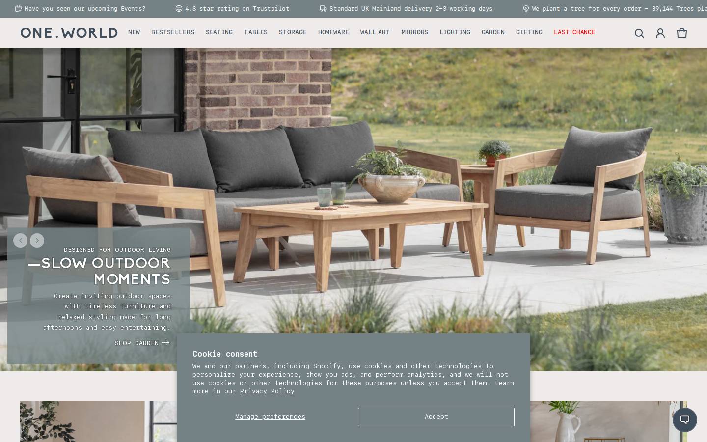 One.World homepage screenshot