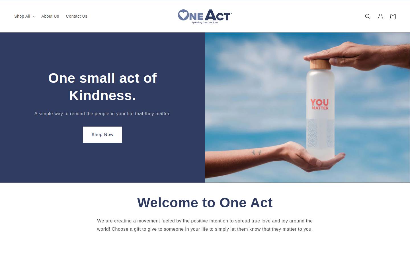 oneact.love homepage screenshot