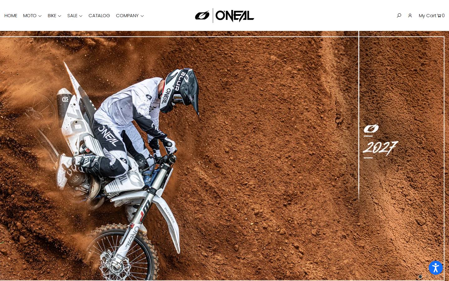 oneal.com homepage screenshot