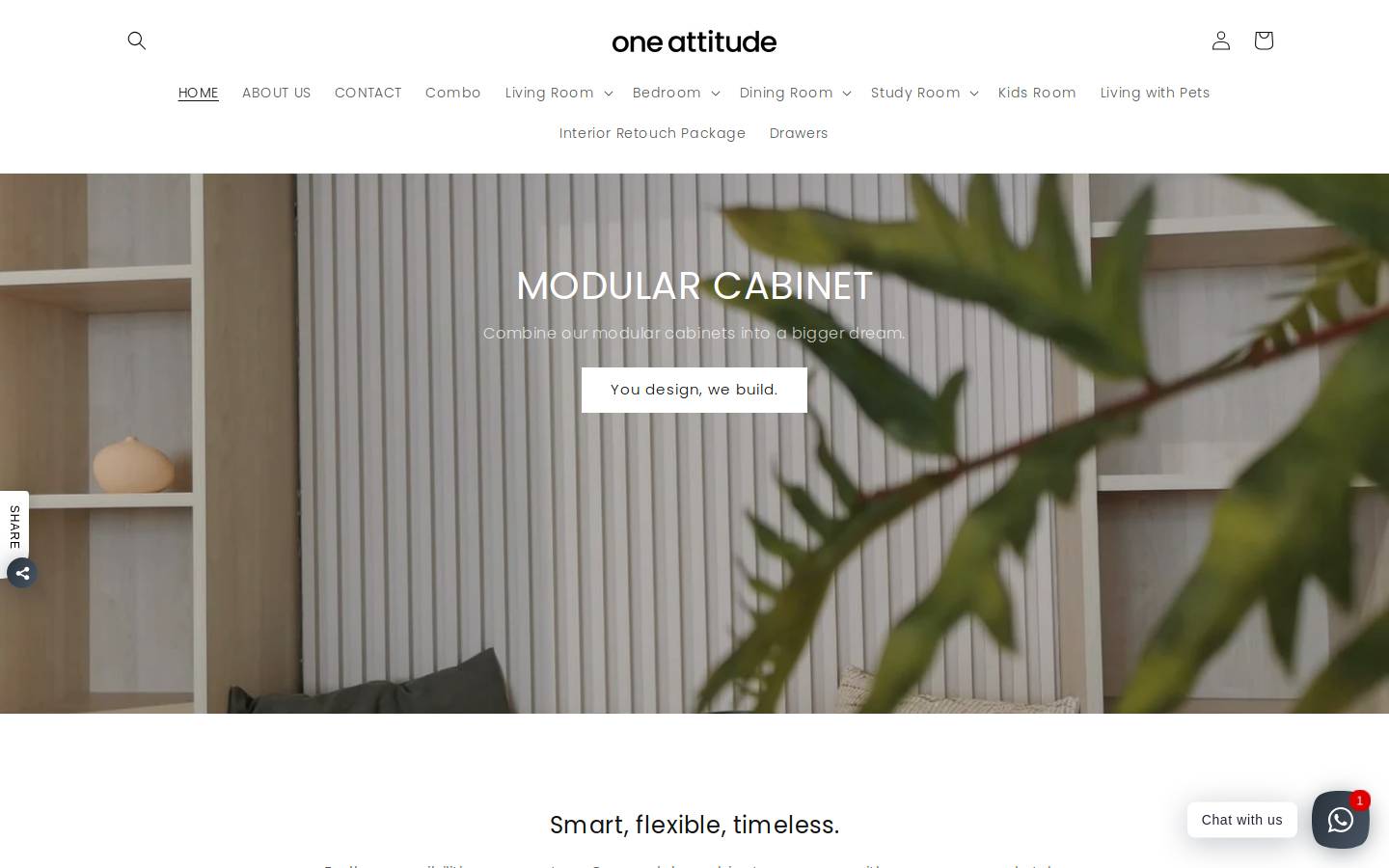 oneattitude.com homepage screenshot