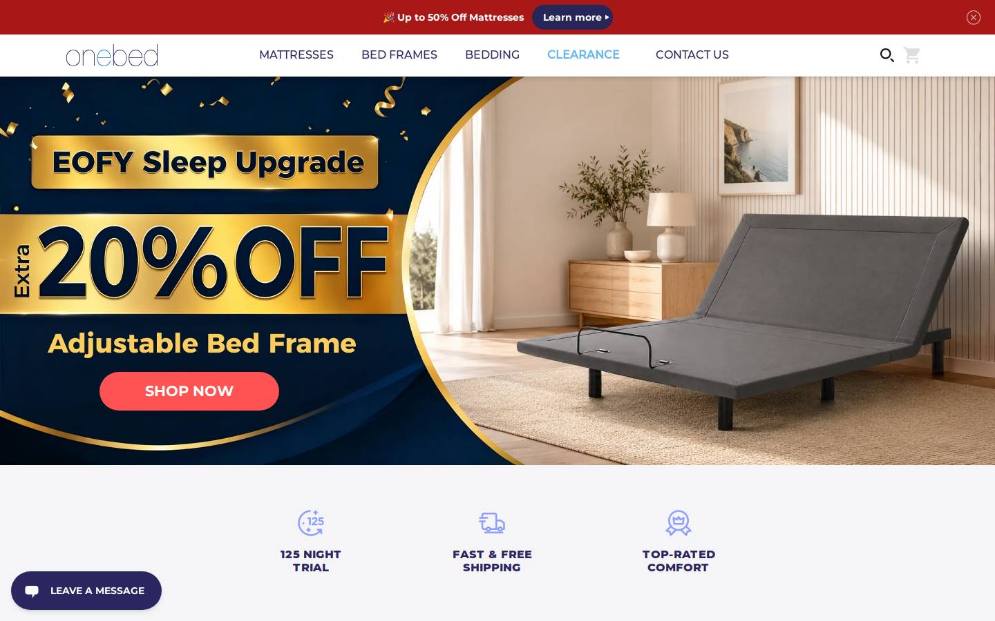 onebed.com.au homepage screenshot