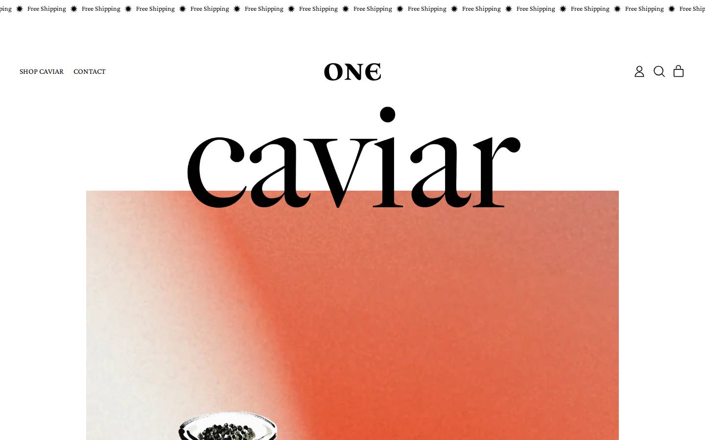 onecaviar.com homepage screenshot