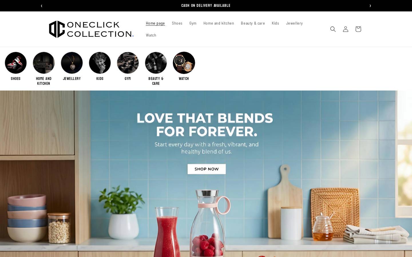 oneclickcollection.shop homepage screenshot