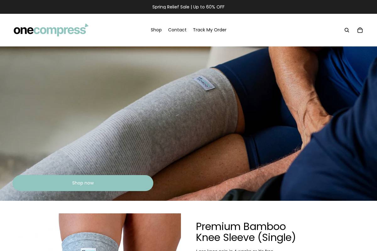 onecompressfit.com homepage screenshot
