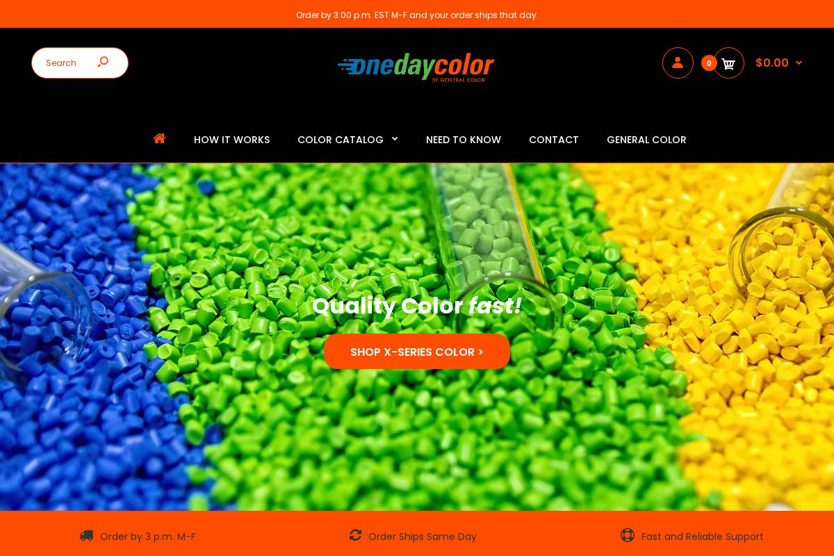 onedaycolor.com homepage screenshot