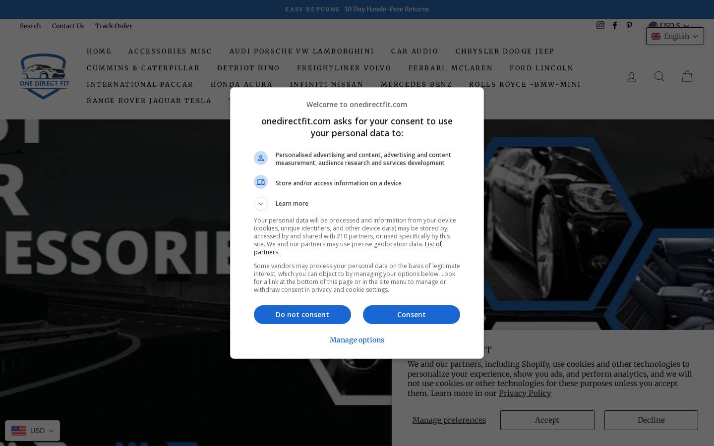 onedirectfit.com homepage screenshot