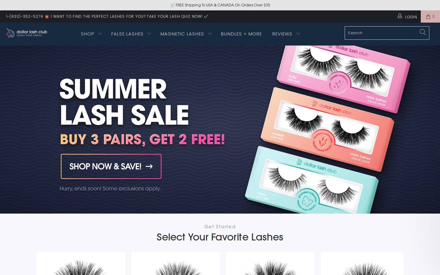 onedollarlashclub.com homepage screenshot