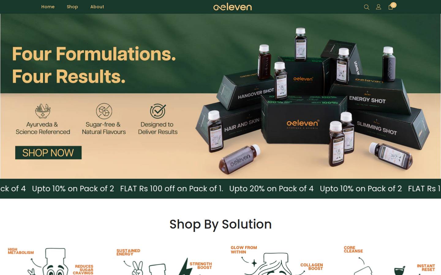 oneeleven.in homepage screenshot