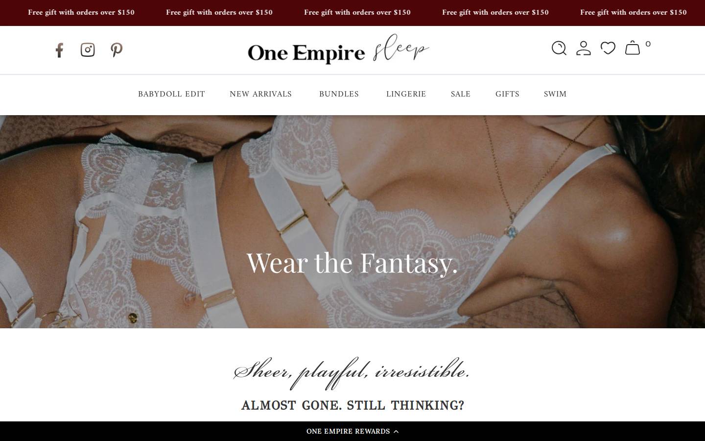 One Empire homepage screenshot