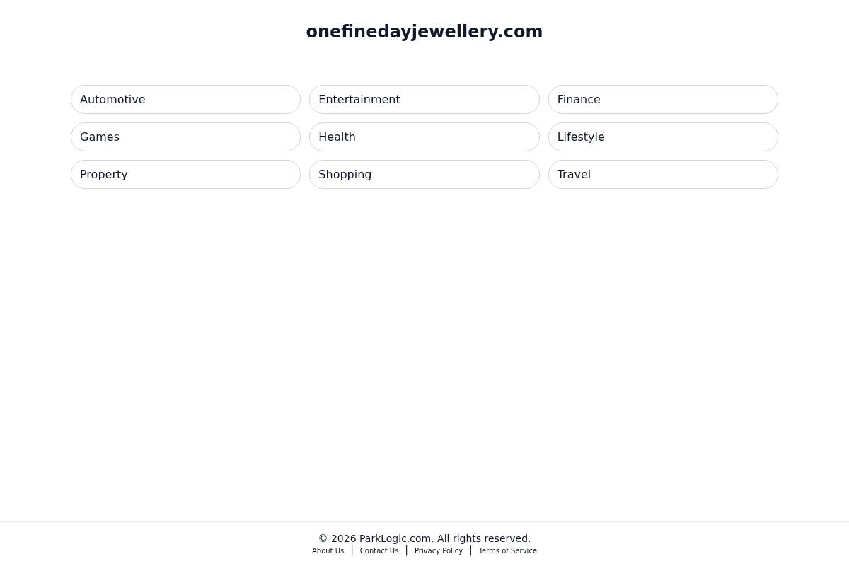 onefinedayjewellery.com homepage screenshot