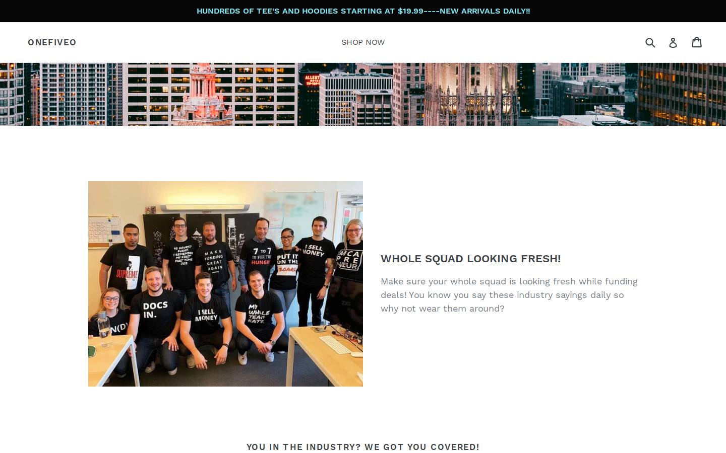onefiveo.com homepage screenshot