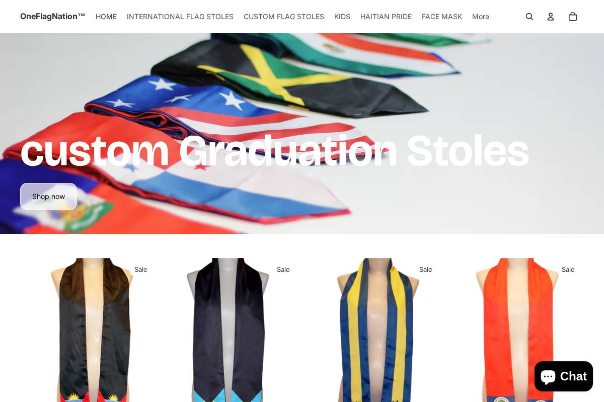 oneflagnation.com homepage screenshot