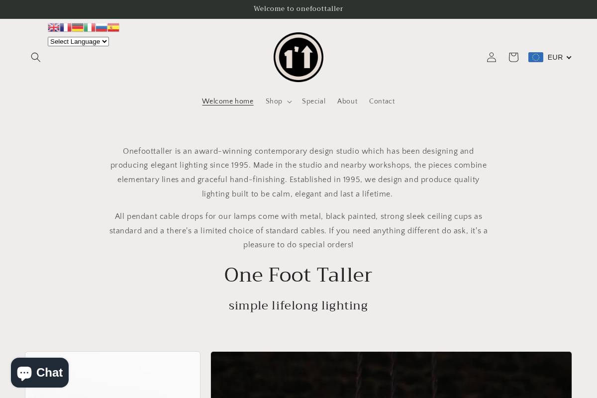 onefoottaller.com homepage screenshot